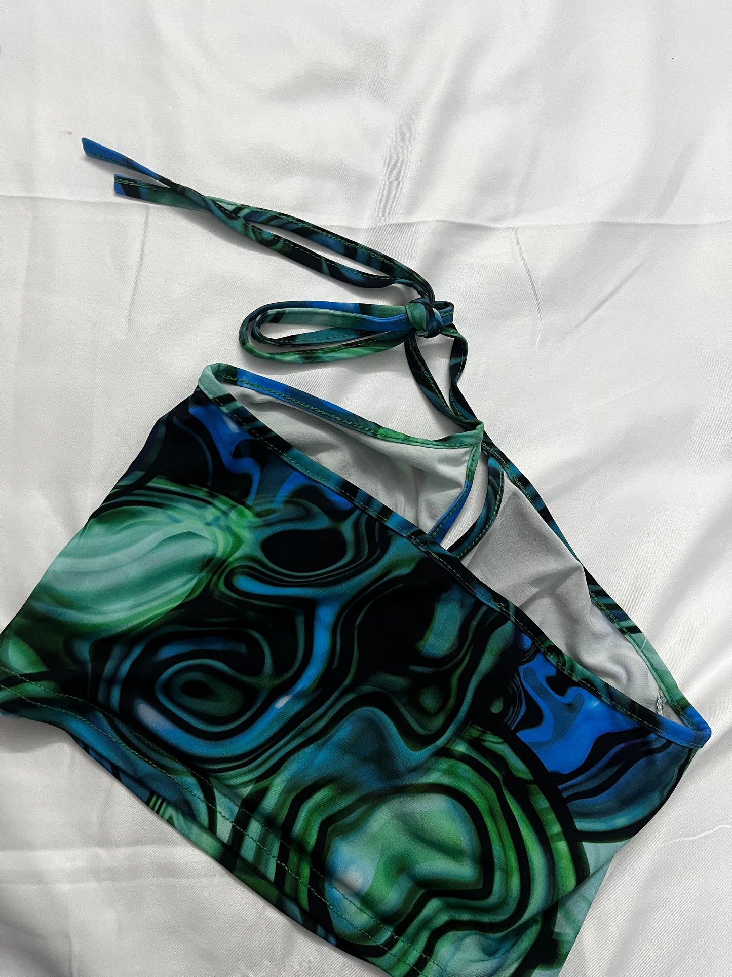 PLT galaxy cut out halter top | Size: XS