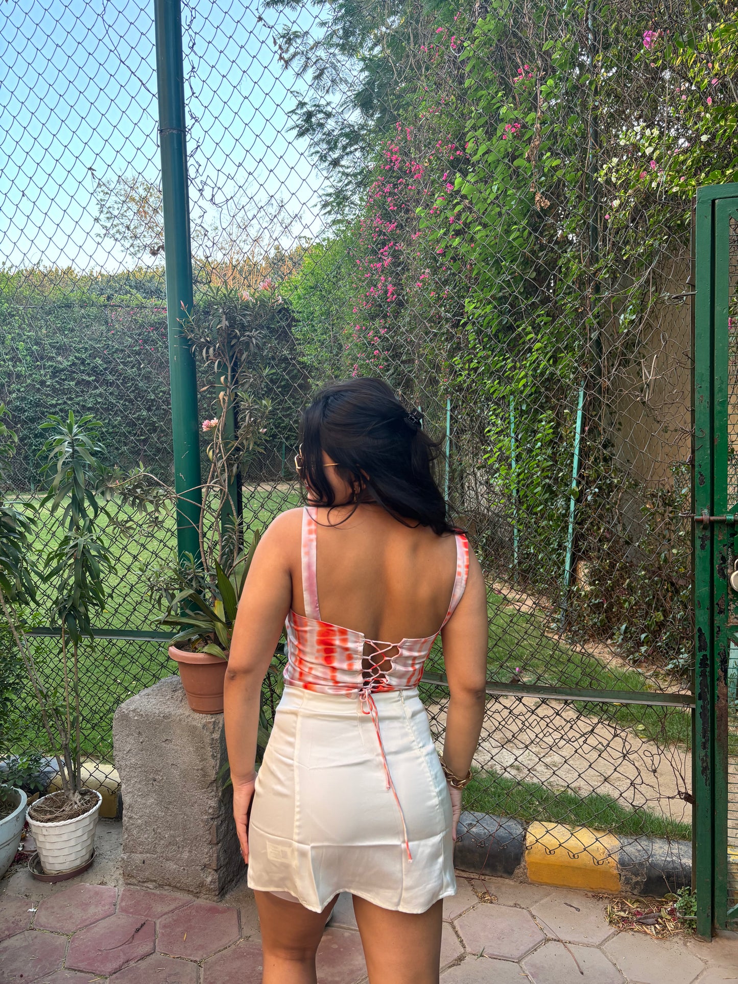 Florence tie & dye corset