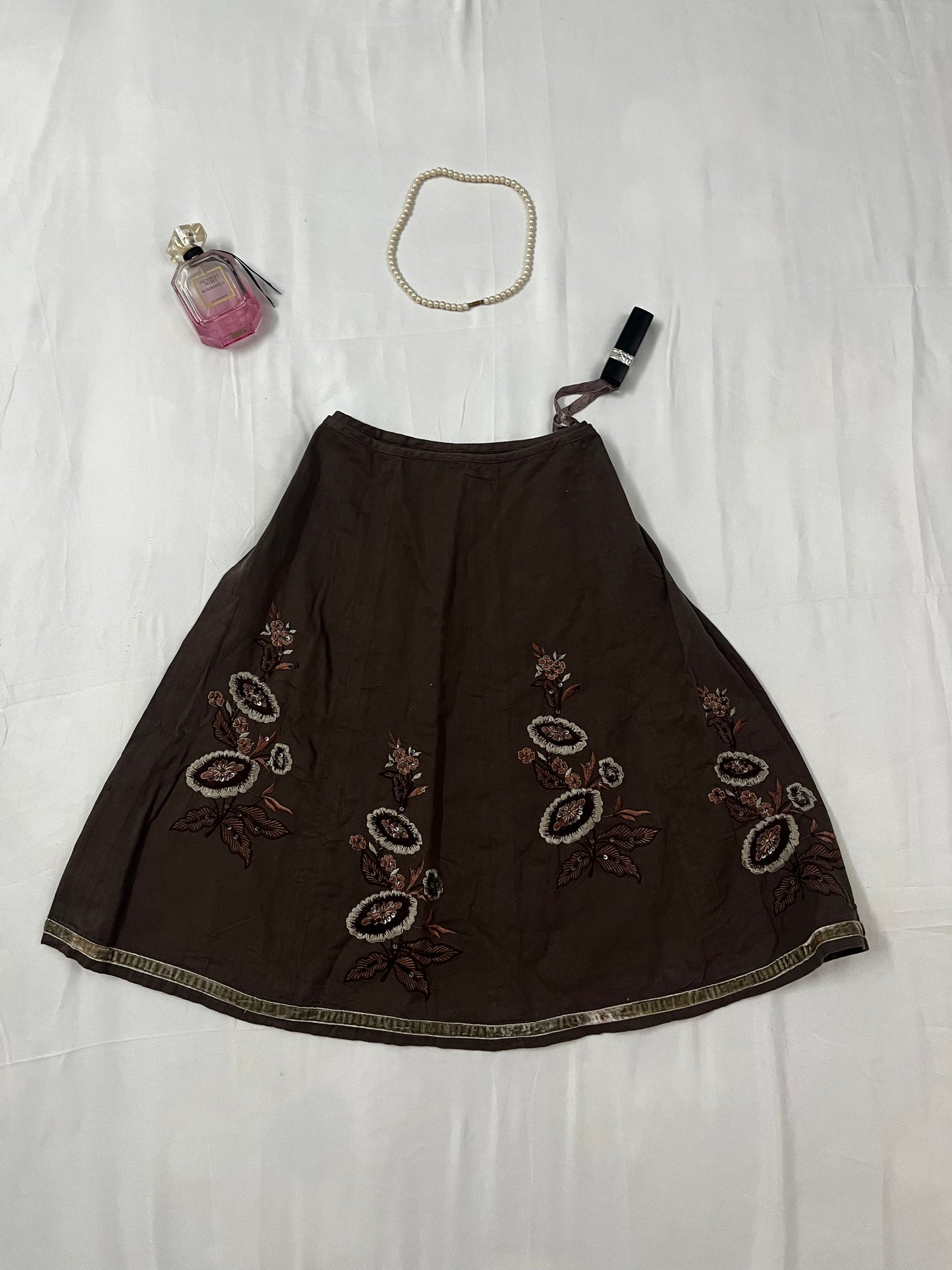 Indie printed y2k skirt XS