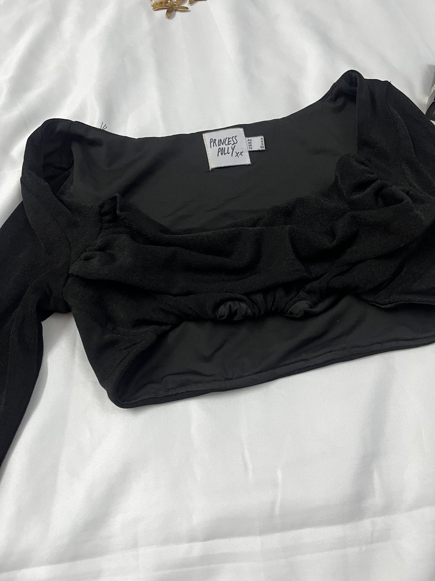 Black fairy crop top | Size: XS