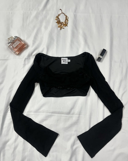 Black fairy crop top | Size: XS