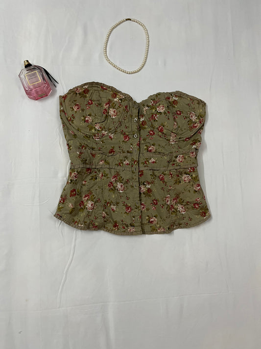 Forest fairy coded padded corset | Size: S-L