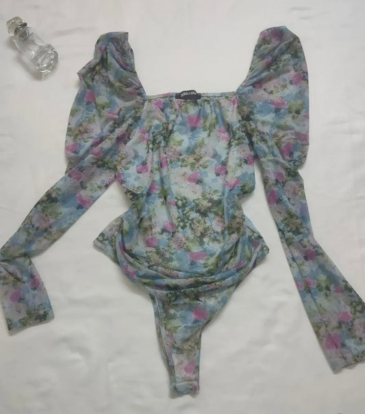 Blue icy bodysuit
